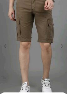 Reslag Men Mid-rise Cotton Cargo Shorts
