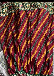 Festive Green &amp; Maroon Lehenga Set