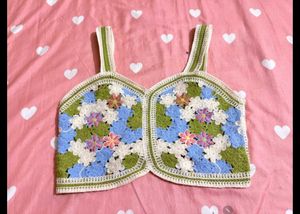 Floral Crochet Crop Top