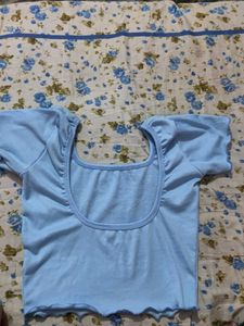 Light Blue Cropped Top
