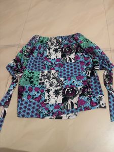 Colorful Floral Patchwork Blouse