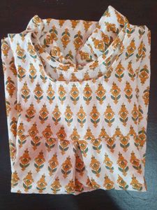 White &amp; Yellow Printed Dress