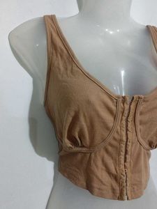 KHAKHI COLOURED CORSET TOP
