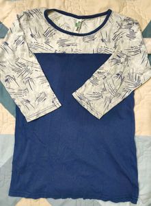 Patterned 3/4 Sleeve Top ur Body Would Never Leave