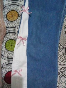Cute Jeans with Ribbon Detail