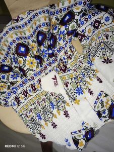 White Floral Top