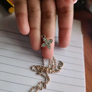 Heart Chain With Extra Free Floral Charm