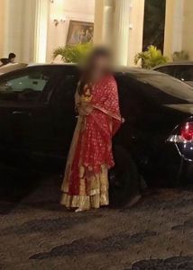 Red &amp; Gold Embroidered Lehenga Set