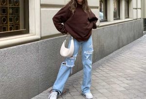 H&M Brown Oversized Sweatshirt