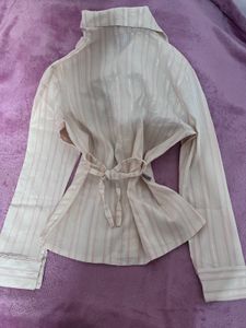 Striped Button-Up Top