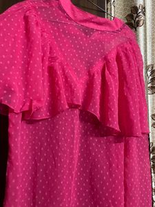 Pink Ruffle Top