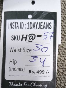 H@57 Size-30 (Sale) Latest Ladies high waist Jeans