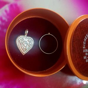 Pure Silver Locket And Ring Free