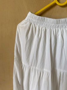 Tiered White Skirt