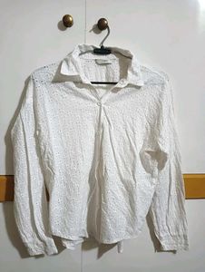 White Embroidered Shirt