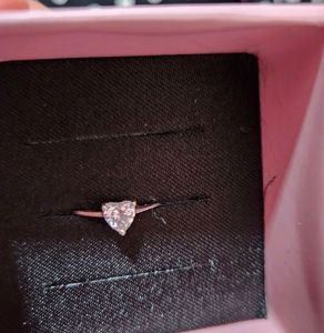 GIVA 925 Silver Heart Solitaire Ring For Women