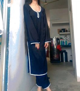 Black Pakistani Kurti Set