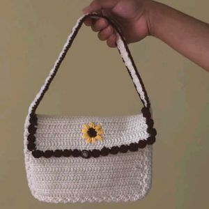 Crochet Sunflower Handbag