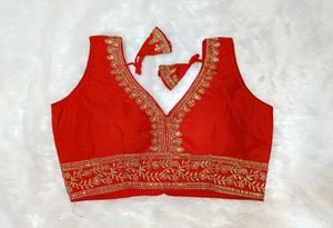 Red South Silk Blouse