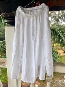 White Linen Skirt
