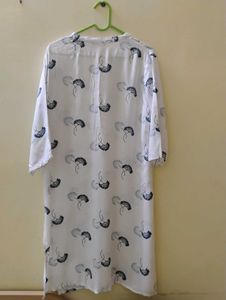Zudio White Rayon Kurta