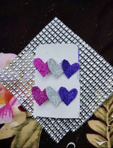 Handmade Heart Hair Clips