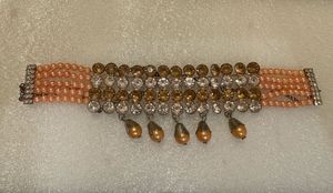 Elegant Pearl &amp; Crystal Choker