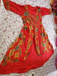 Red Printed Dress