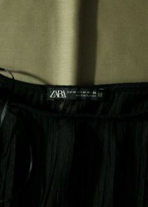Zara Black Sheer Dress Without Corset Belt