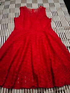 💅Sweetheart Red Fit&amp;Flare Net Dress💅