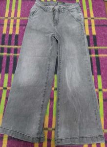 dress berry Grey Wide Leg Jeans