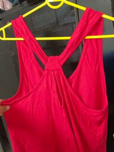 Red Sleeveless Tank Top