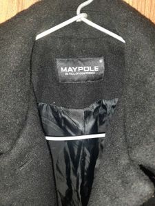 Black Women Long Woolen Coat
