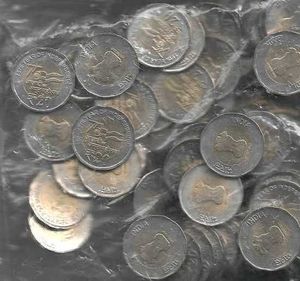 20 Rupees Coins 100 Pcs + 10 RupeesCoins 100pcs.
