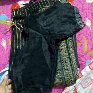 New Black Sari
