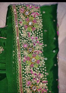 Embroidered Green Salwar Kameez Set