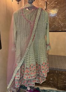 Elegant Anarkali Sharara Suit Set