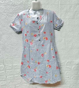 Floral Flower 🌺 Mini Cotton 👗 Dress