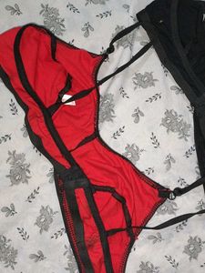 Black And Red Women Bra Size 34 To 36 Combo Set