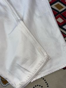 H&amp;M White Wide Leg Jeans