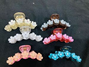 Flower Hair Claw Clip Set