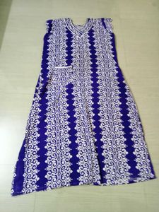 Blue & White Night Gown