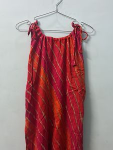 Brand New! Vermillion Tie Up Kurthi(New)