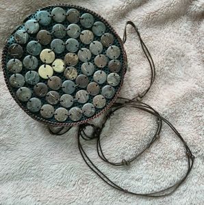 Coconut Shell Beaded Sling Bag