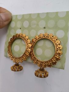 Golden Floral Jhumka