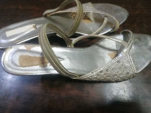 Silver Heel Sandals