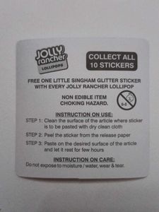 Jolly Rancher Little Singham 10 Stickers