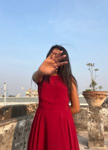 Red Fit &amp; Flare Dress