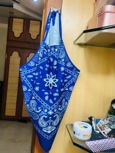 Blue Bandana Halter Top