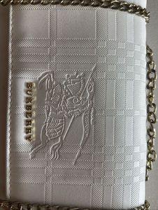 Burberry White Sling Bag